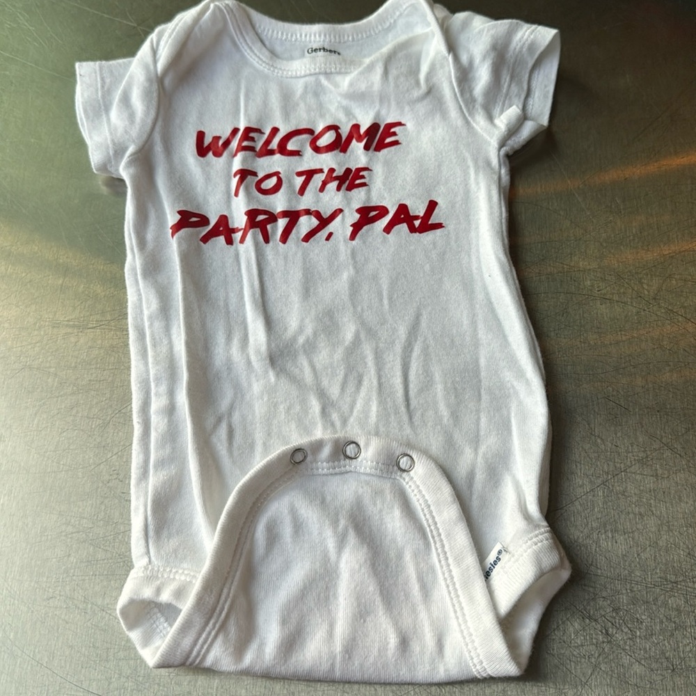 Die Hard (holiday short sleeve onesie: “Welcome to the party pal”